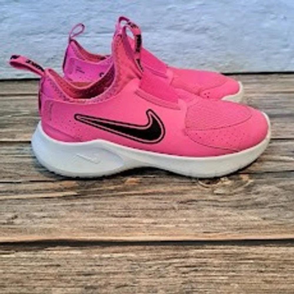 Nike Flex Runner 3 Kids Pink Black Slip On Running Shoes FN1294-602 Size 4Y